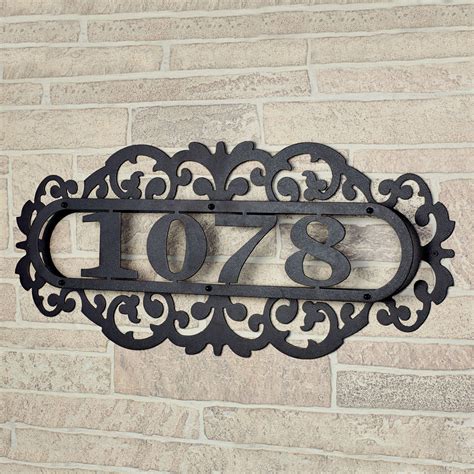 metal house cutout|Amazon.com: Metal House Number Plaque.